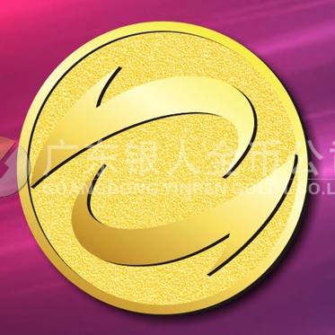 2015年3月定制　中經(jīng)萬(wàn)達(dá)千足金徽章制作、黃金徽章制作