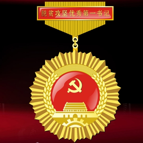 陜西定制　脫貧攻堅(jiān)優(yōu)秀第一書記獎(jiǎng)牌獎(jiǎng)?wù)轮谱? title=