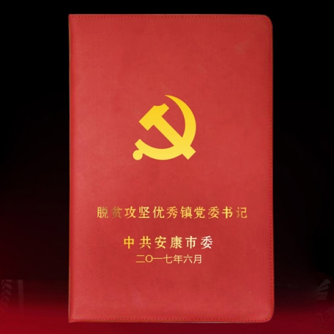 陜西定制　脫貧攻堅(jiān)優(yōu)秀鎮(zhèn)黨委書記榮譽(yù)證書訂制