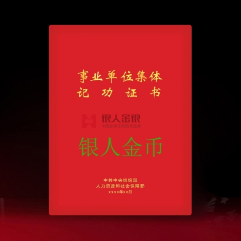 事業(yè)單位集體嘉獎立功榮譽(yù)證書獎勵證書