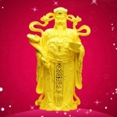 純金財(cái)神擺件定制、絨沙金財(cái)神工藝品擺件定做批發(fā)