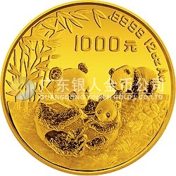 1995版熊貓金銀鉑及雙金屬紀(jì)念幣12盎司圓形金質(zhì)紀(jì)念幣