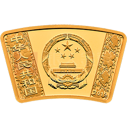 2019中國(guó)己亥（豬）年金銀紀(jì)念幣10克扇形金質(zhì)紀(jì)念幣